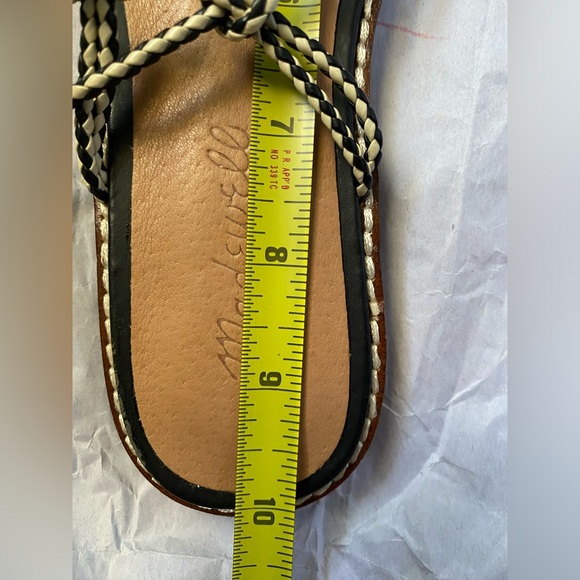 Madewell black and white leather lace up sandal sz 8 - Picture 8 of 8